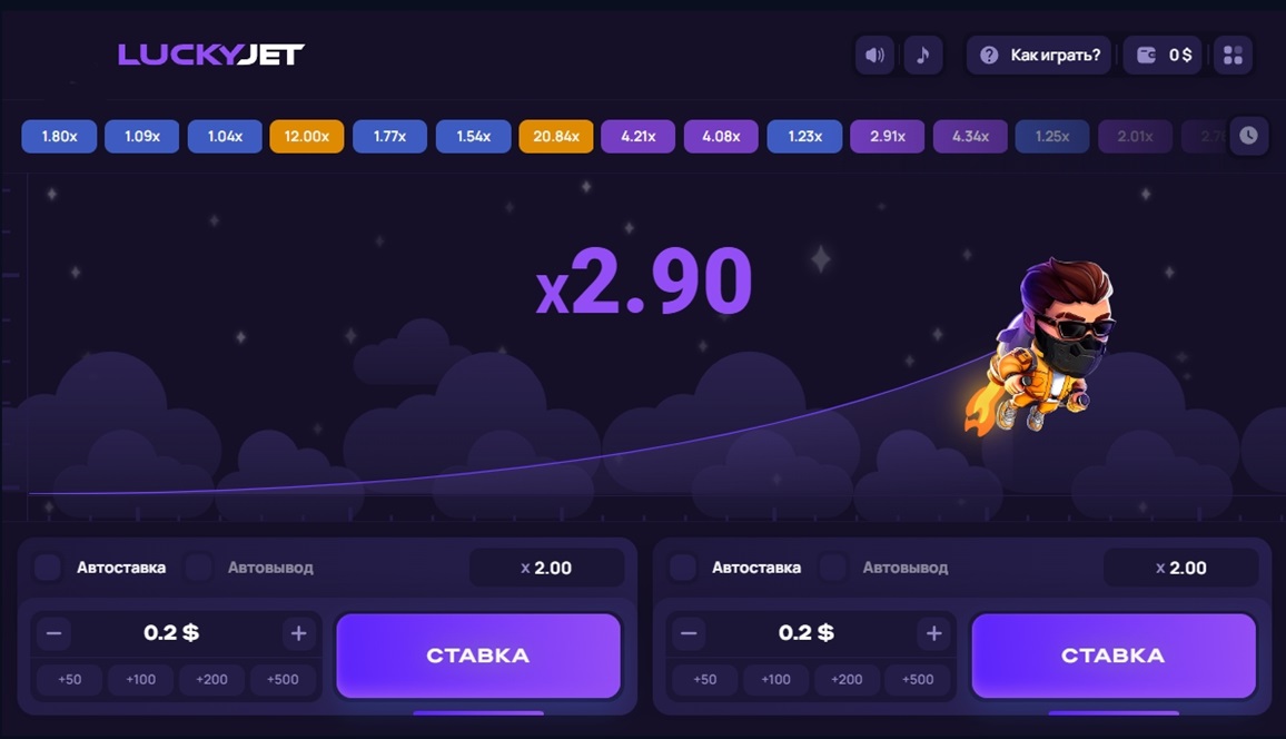 Онлайн Игра Ракетка Jet X